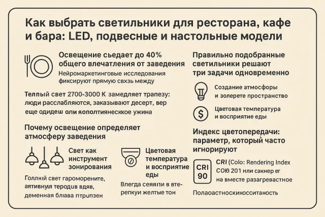 Как выбрать светильники для ресторана, кафе и бара: LED, подвесные и настольные модели